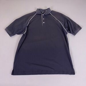 Ping Collection Golf Polo Shirt‎ Size Large Mens Navy Blue Short Sleeve Piping